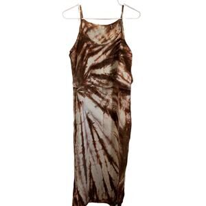 Margaret O’Leary Cupro Tie Dye Midi Length Sleeveless Dress Small